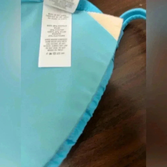 Aerie Bikini Top Turquoise Blue Size Large Versatile Beach Pool Cruise Resort - Picture 7 of 10